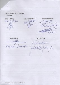 liste signature