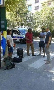 Manifestation du mardi 16 août 2016 à l'ambassade du Gabon1